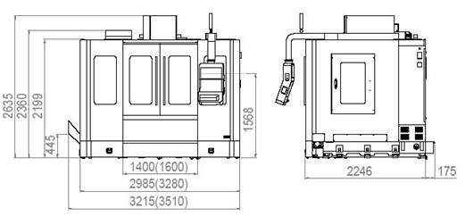 Bản vẽ chi tiết máy máy trung tâm gia công CNC TVL 962